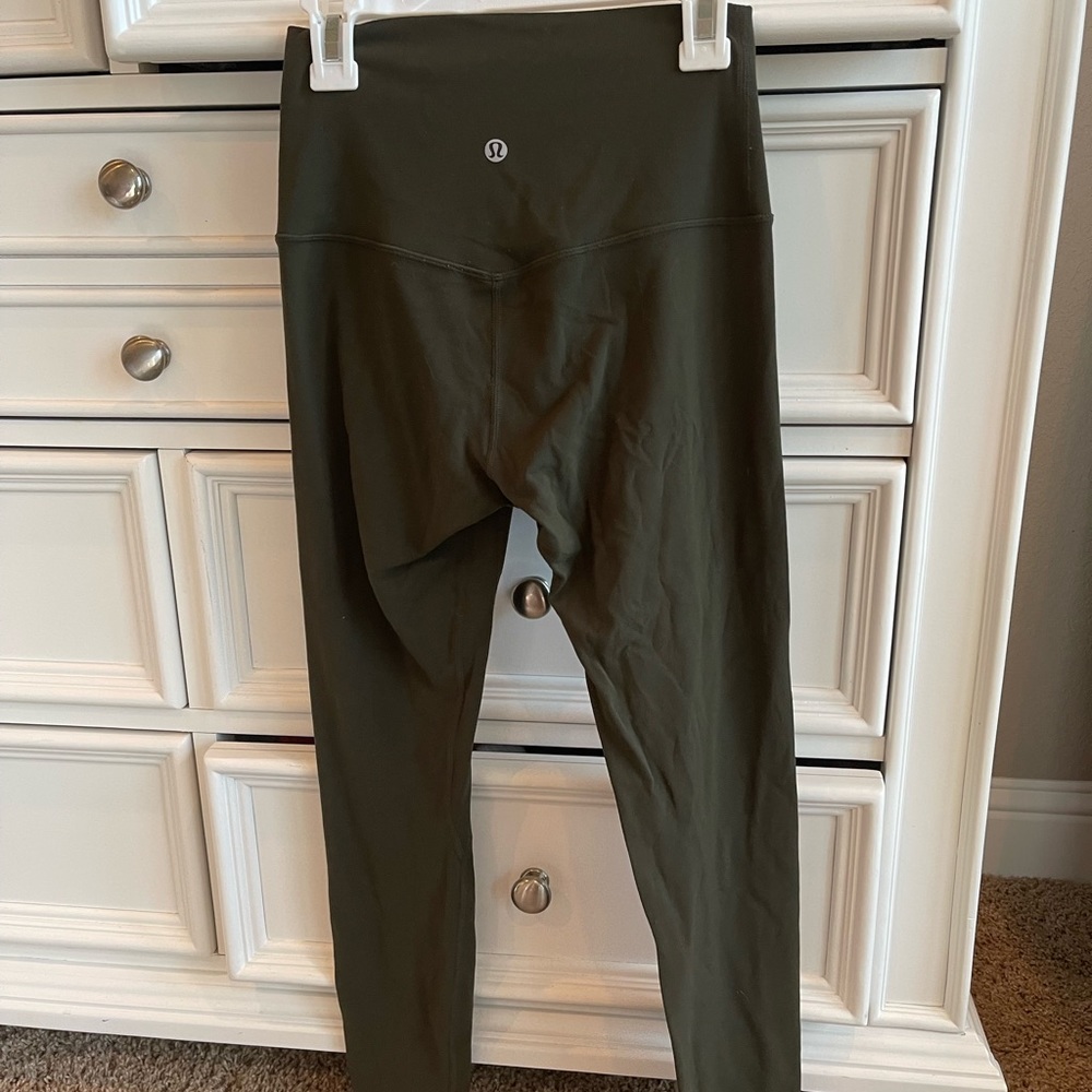 Wunder under lululemon leggings, army green, size 4